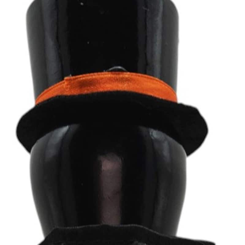 HomeRoots 14" Black And White Solid Wood Halloween Ghost Nutcracker - 5.00 in. x 14.00 in. x 5.00 in.