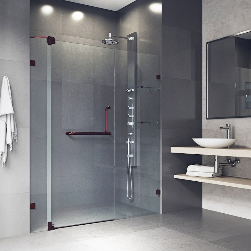 VIGO Pirouette Frameless Pivot Shower Door