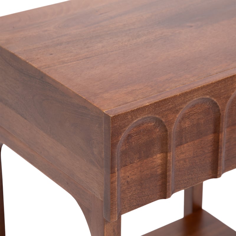 Kate and Laurel Archvale Wood Side Table - 14x18x24