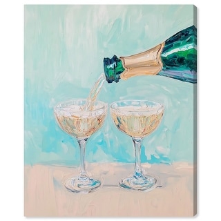Glasses Of Wine Canvas Beach Coastal Art by Art Remedy - Bed Bath ...