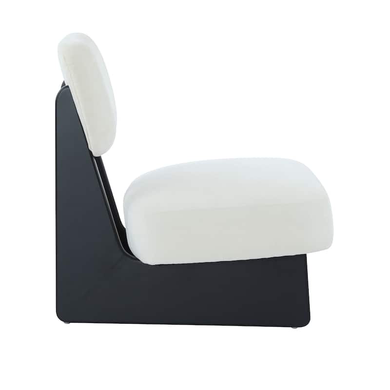 [Set of 2] Modern Polyester Lounge Chairs - Sturdy Wood Base, Minimalist Design.