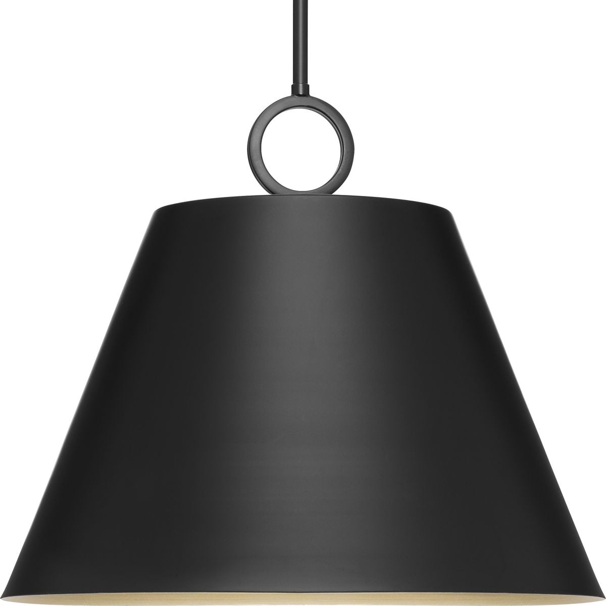 Progress Lighting Parkhurst Collection Three-Light New Traditional Matte Black Metal Glass Pendant Light