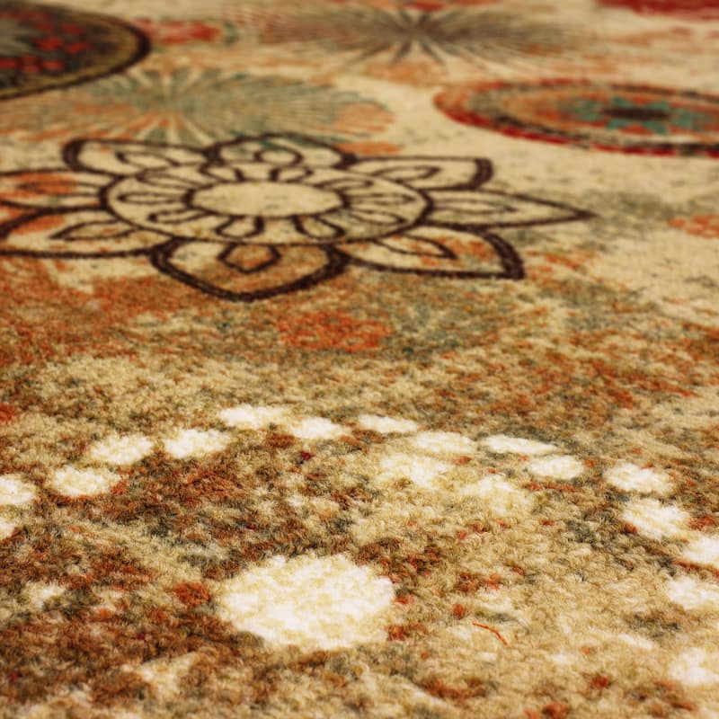 Mohawk Home Alexa Floral Medallion Area Rug