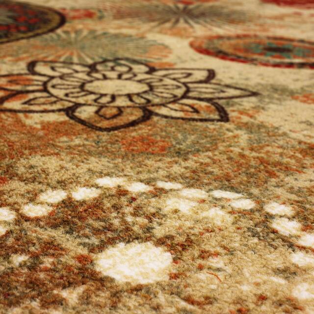 Mohawk Home Alexa Floral Medallion Area Rug