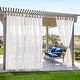 preview thumbnail 1 of 14, Deconovo Tab Top Waterproof Outdoor Sheer Curtains for Patio 2 Panels White - 54x84 Inch