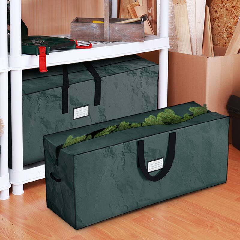Elf Stor Christmas Tree Storage Bags Set Of 2 Dark Green Holds Up To 7.5 Ft Trees - Set of 2