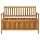 preview thumbnail 2 of 3, vidaXL Patio Storage Bench 47.2" Solid Acacia Wood - 47.2"x24.8"x33.1"