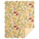 preview thumbnail 1 of 1, 48" x 58" Fiji Quilted Botanical Scalloped Edge Accent Throw Blanket