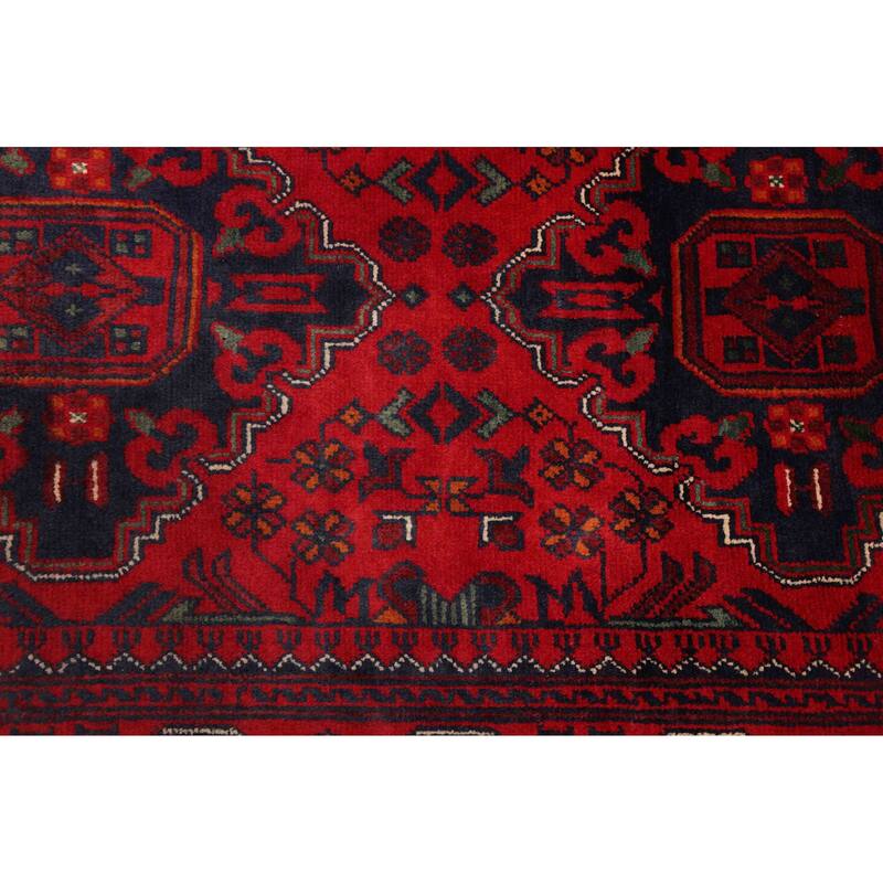 ECARPETGALLERY Hand-knotted Finest Khal Mohammadi Red Wool Rug - 2'9 x 9'11