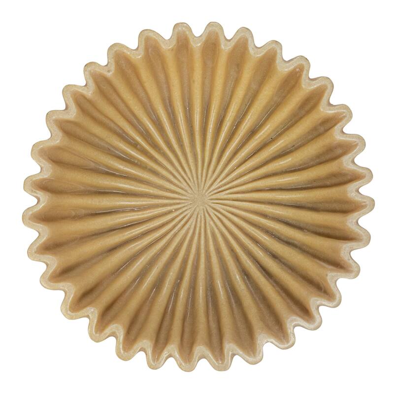 Resin Fluted Bowl - 7.9"L x 7.9"W x 2.8"H
