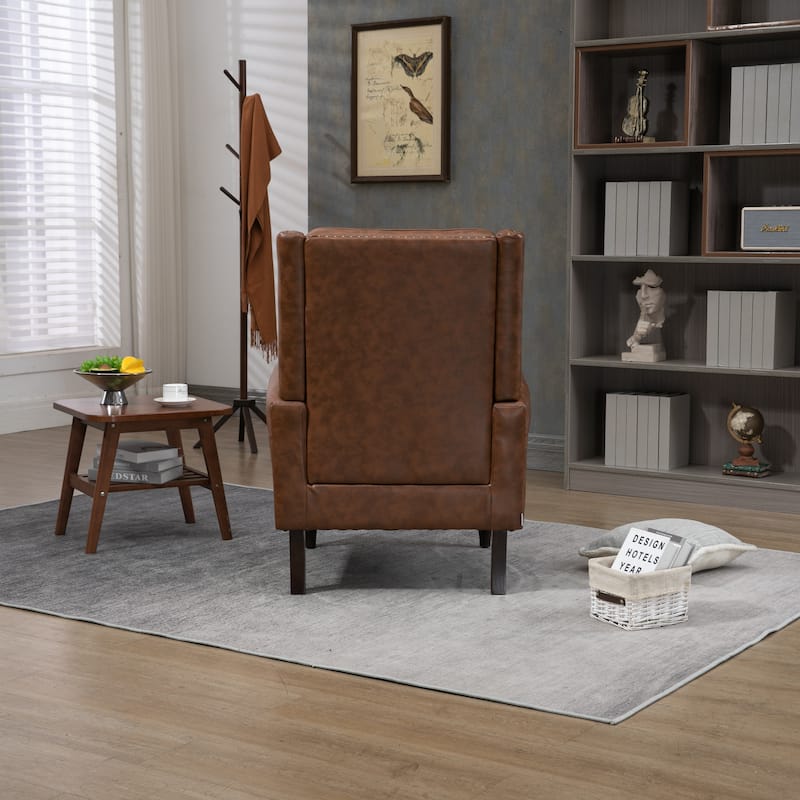 Wood Frame Armchair,Accent Chair Lounge Chair for Living Room,Bedroom,Office