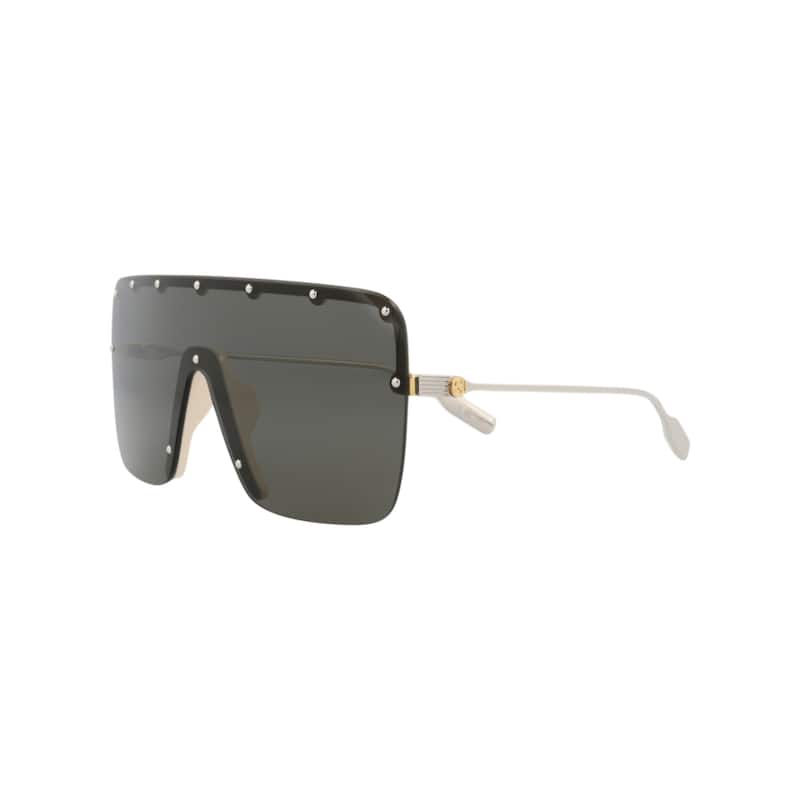 Gucci Shield-Frame Metal Sunglasses - NS
