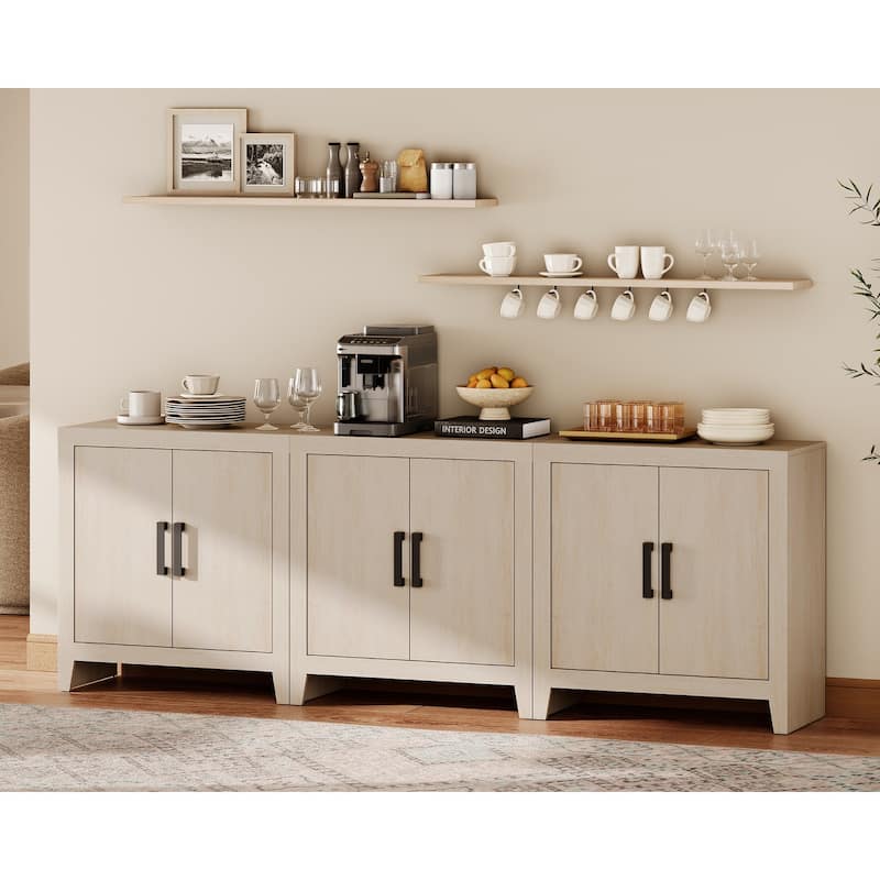 WAMPAT Farmhouse Buffet Cabinet , Versatile Sideboard for Kitchen, Dining & Living Room
