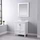 preview thumbnail 21 of 110, Altair Isla Single Bathroom Vanity Set and Aosta White Countertop with Mirror 30 - White + Brushed Nickel Hardware