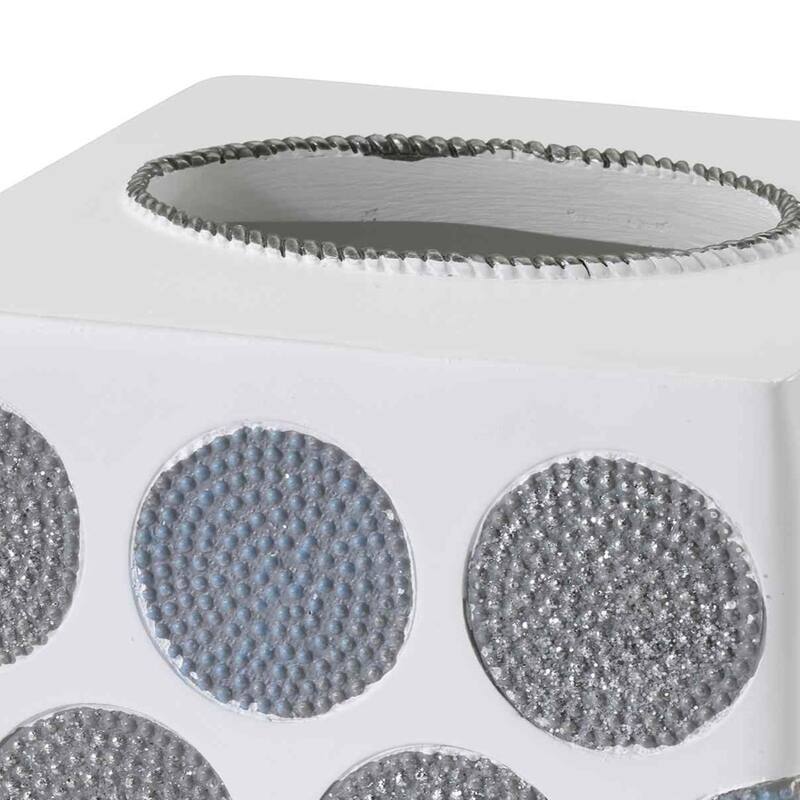 Avanti Linens Dotted Circles Tissue Cover - White - Tissue Cover
