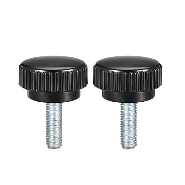 M10 x 29mm Male Thread Knurled Clamping Knobs Grip Thumb Screw on Type 2 Pcs