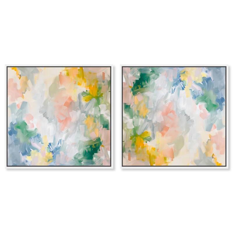 Sage Green Glam Canvas by Art Remedy - 40" x 40" - Black