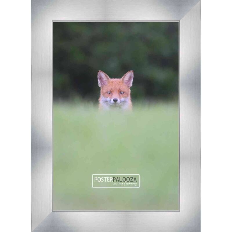 17x21 Contemporary Silver Complete Wood Picture Frame with UV Acrylic, Foam Board Backing, & Hardware
