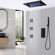 preview thumbnail 7 of 39, LED 4-Way Complete Rain and Waterfall Shower System with 3 body Jets and High-pressure Handheld, Ceiling Mounted