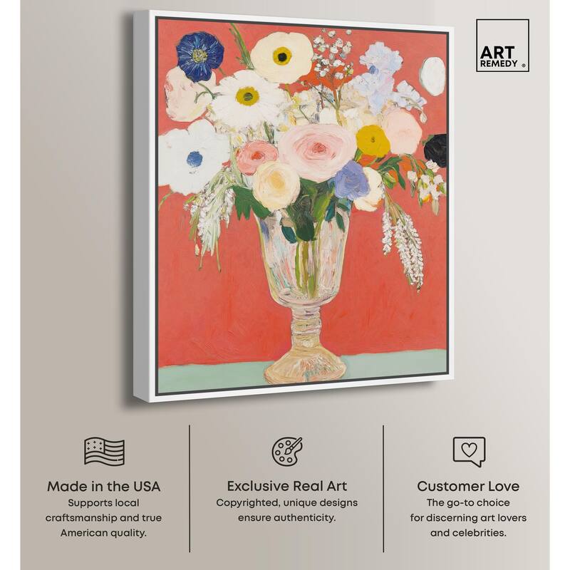 Anemones in a Vase II Canvas by Art Remedy