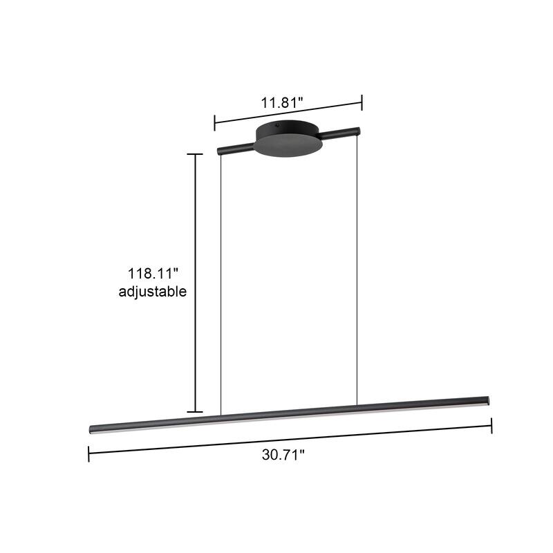 Minimalist Modern Dimmable Kitchen Island Light Linear Chandelier
