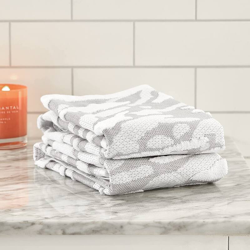 Violet Linen Marquis Pattern, 100% Cotton Highly Absorbent Jacquard Fashion Towel, 20" X 30", Hand Towels, Set of 2 - 20" X 30"