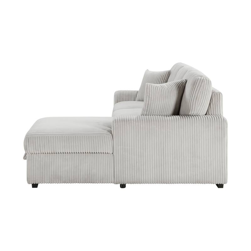 Manche 2-Piece Sectional Sofa with Pull-out Bed and Right Chaise