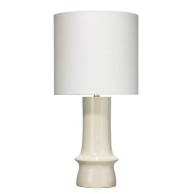 Jamie Young Crest Ceramic Table Lamp with Linen Shade