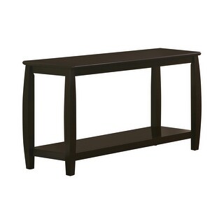 Contemporary Style Solid Wood Sofa Table With Slightly Rounded Shape ...