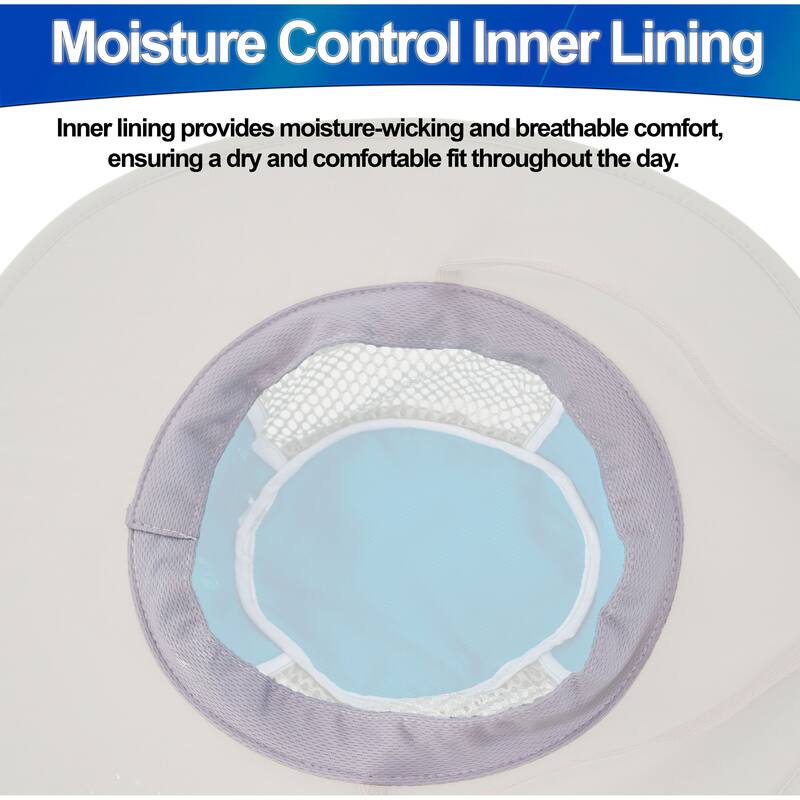 Polar Cooling Sun Hat w/ Hydro Evaporative & UV Protection - SPF Reflective Bucket Brimmed Cap, Moisture-Wicking