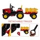 preview thumbnail 32 of 30, Ride on Tractor, 12 V Battery Powered Electric Vehicle Toy w/Remote Control,music, LED Lights, Removable trailer bucket