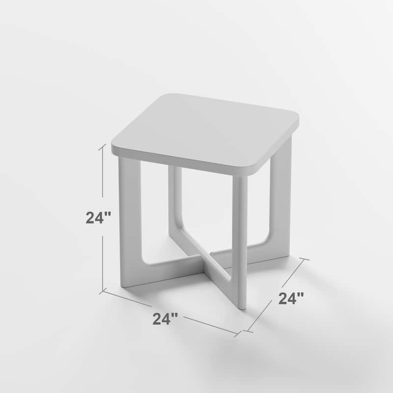 Rectangle Solid Wood Oak Coffee Table End Table
