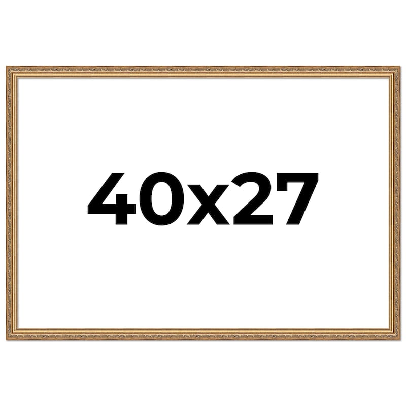 40x27 Frame Red Solid Wood Picture Frame Width 1.75 Inches | Interior Frame Depth 1 13/16 Inches