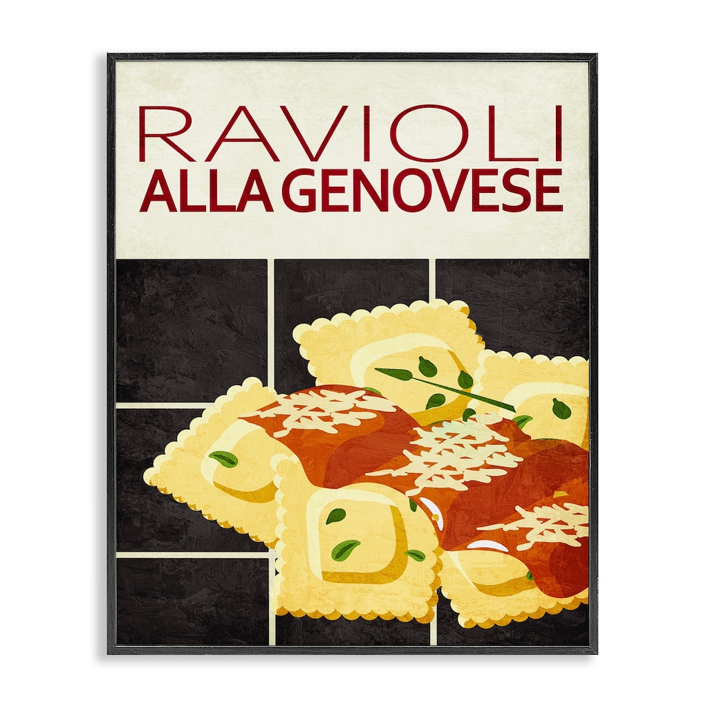 Stupell Ravioli Classic Kitchen Framed Giclee Art Design By Kim Allen