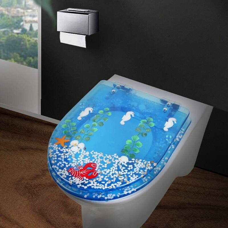 Transparent Resin Shell Polyresin Toilet Seat