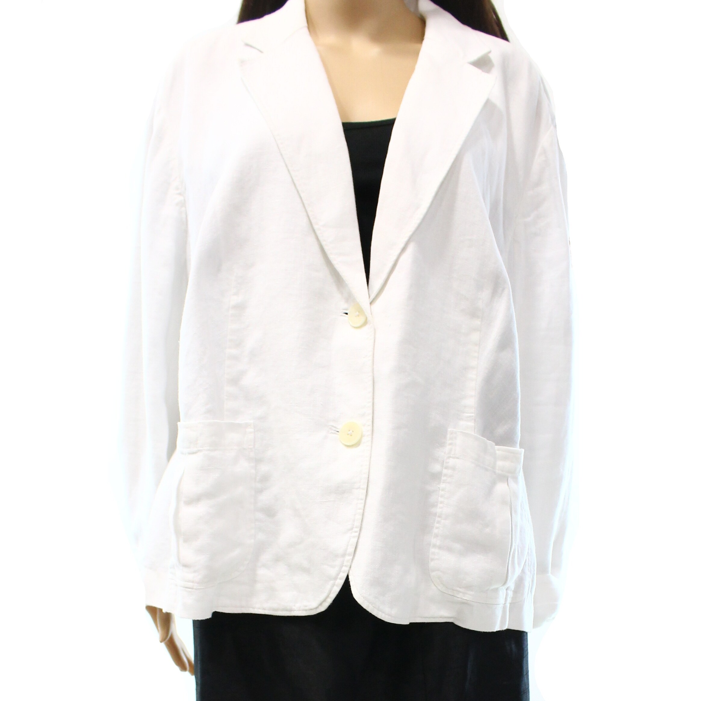 white linen jacket plus size