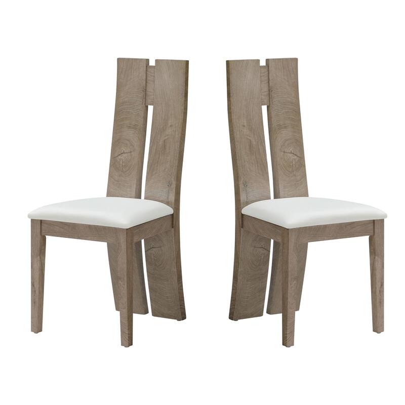 PU Leather Dining Chair with High Back Set of 2
