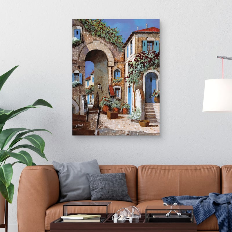 Buchi Blu by Guido Borelli Canvas Art Print