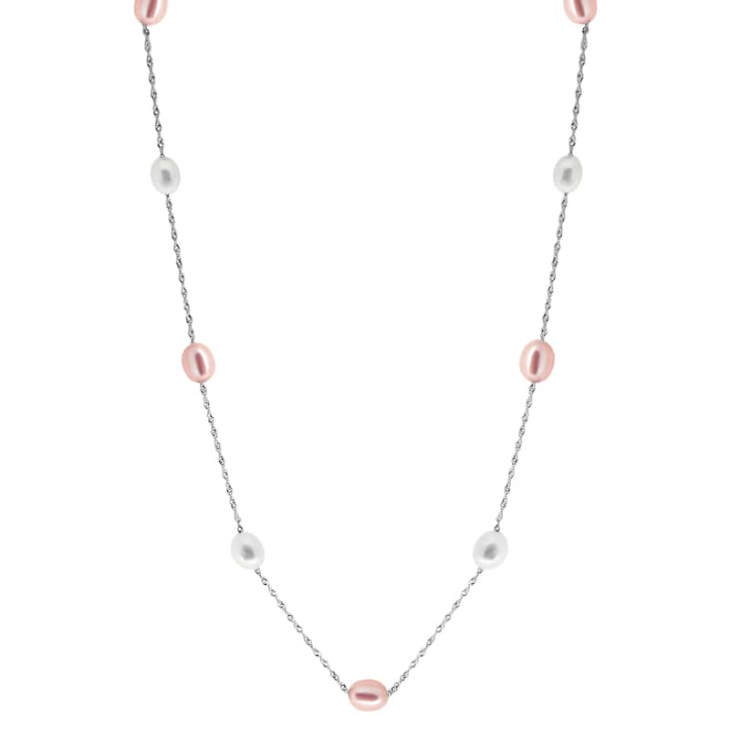 EFFY 925 Silver Fresh Water Pearl Necklace - 18 Inch