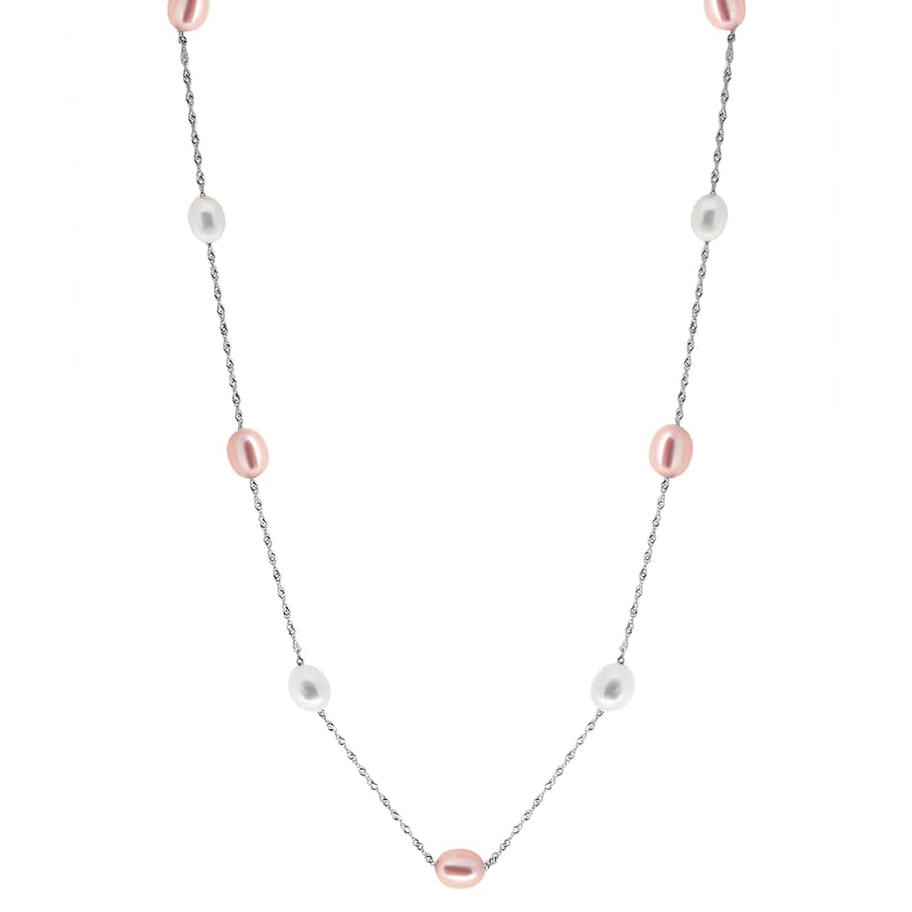 EFFY 925 Silver Fresh Water Pearl Necklace - 18 Inch