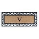 preview thumbnail 46 of 187, Non Slip Coir Low Profile Myla Monogrammed Entry Doormat, 17.7"x47.25" monogrammed v