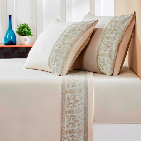 Jacquard Pillow Case Standard (Set of Two) Sandstone