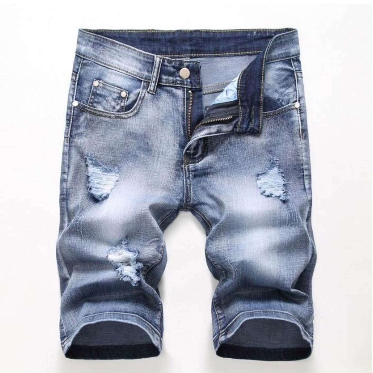 mens slim fit denim shorts