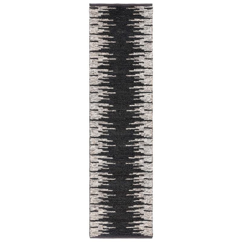 SAFAVIEH Handmade Natural Fiber Eliette Boho Jute & Wool - 2' 3" x 8' - Black/Beige - Runner