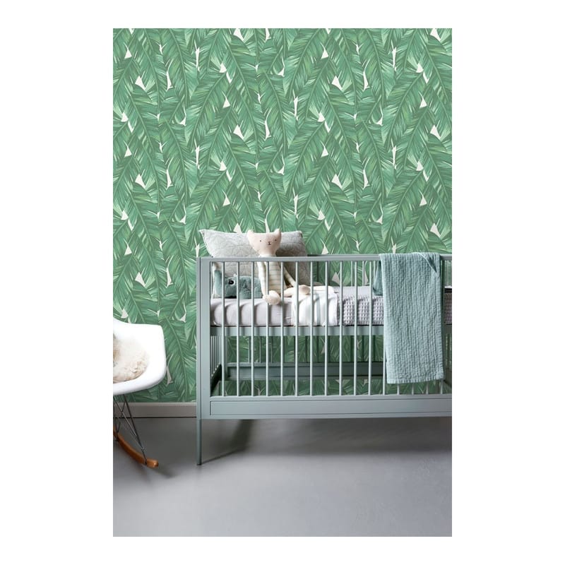 ESTA Home Dumott Green Tropical Leaves Wallpaper - 20.5 x 396 x 0.025