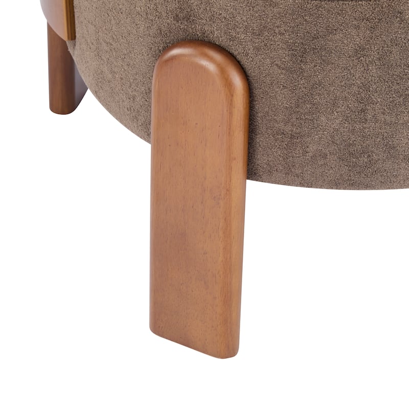 Dark Brown Side Chair Lounge Chair Leisure Chair Accent Chair with Wood Legs, Rustic Coffee Chair Corner Chair