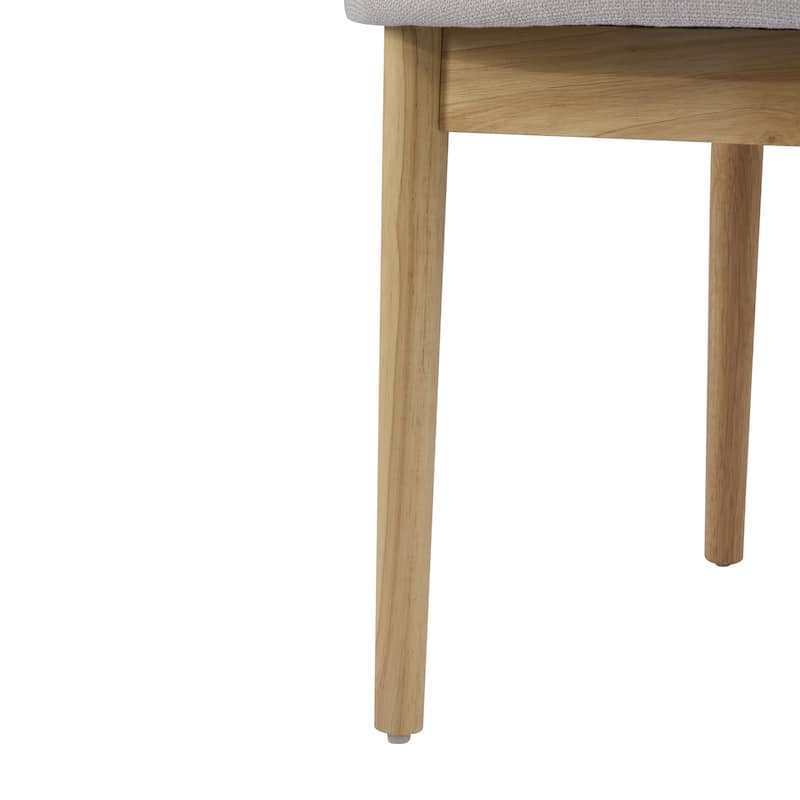 Christopher Knight Home - Caelum Upholstered Rubberwood Dining Chair with Solid Wood Legs