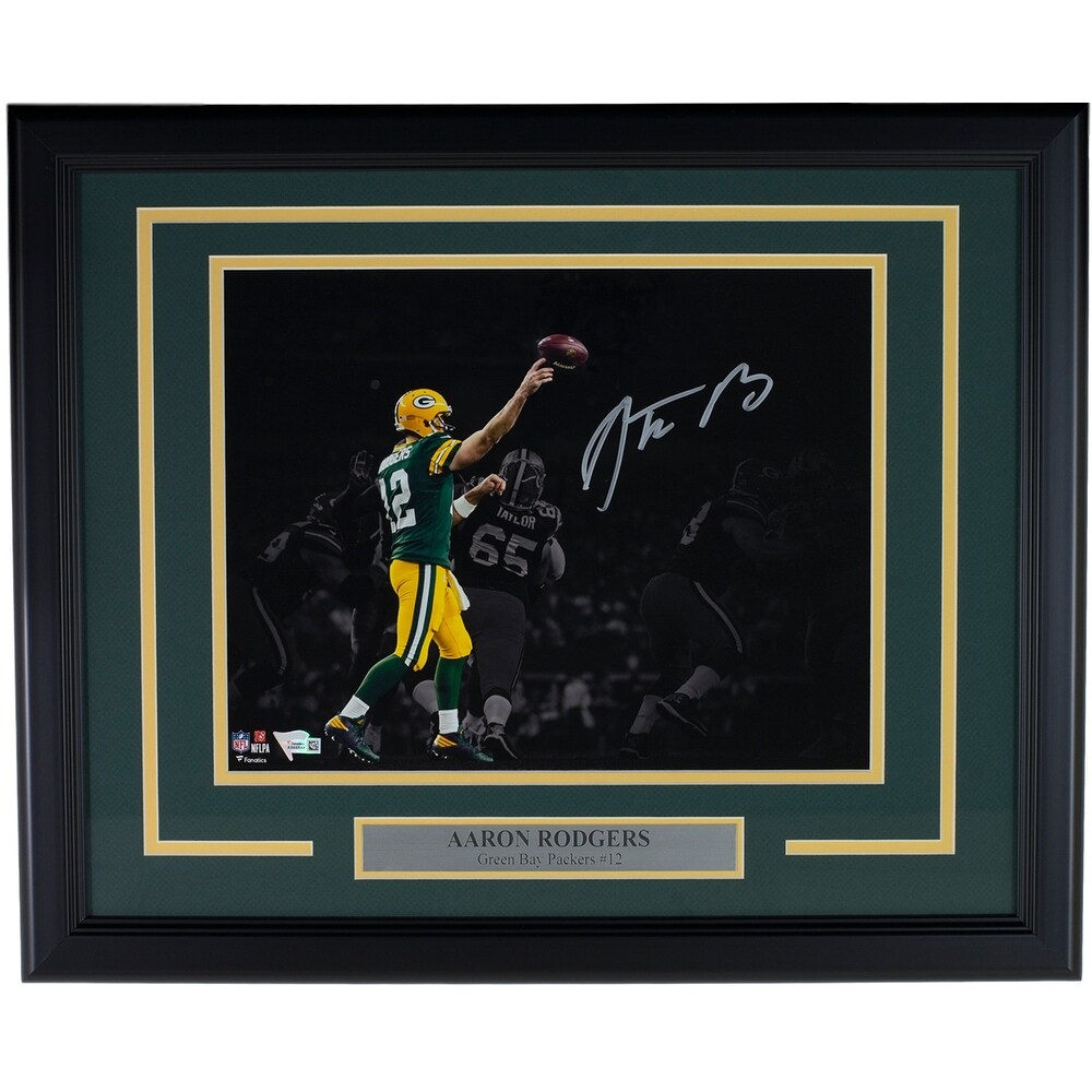 framed aaron rodgers signed jersey