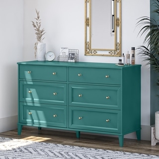 Ameriwood Home Monticello Wide 6-Drawer Dresser, Emerald Green - Bed Bath &  Beyond - 42584029