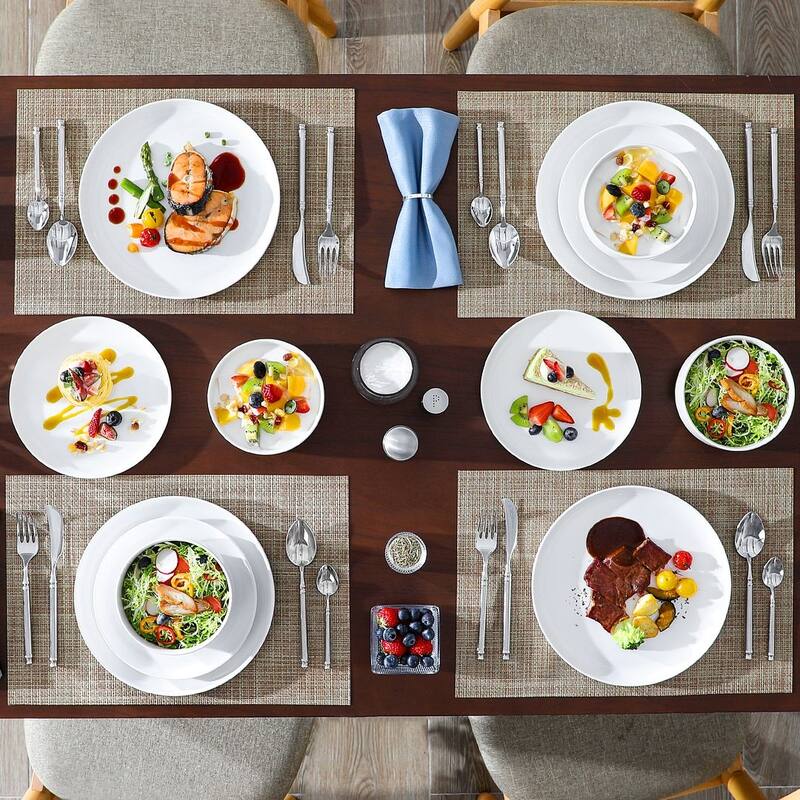 MALACASA LUNA 12-piece Porcelain Dinnerware Set (Service for 4)
